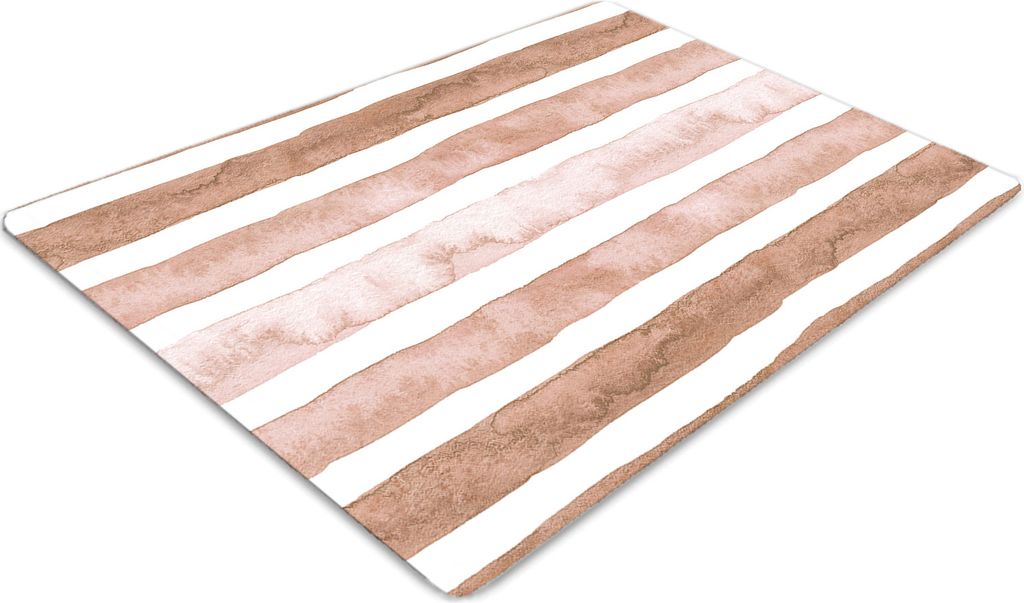Stuhlunterlage Bürostuhlunterlage 120 cm x 90 cm Bodenmatte Bürostuhlunterlage - Braune Streifen