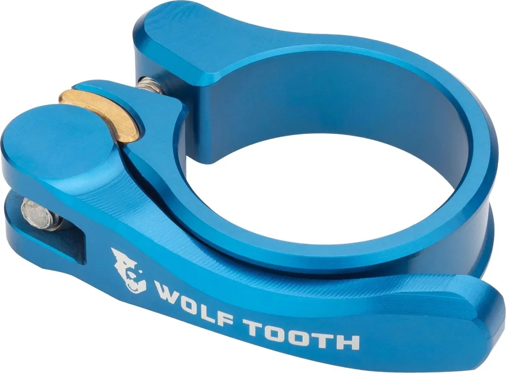 Fixation de Selle Wolf Tooth 29.8mm Bleu contre le Glissement de Tige