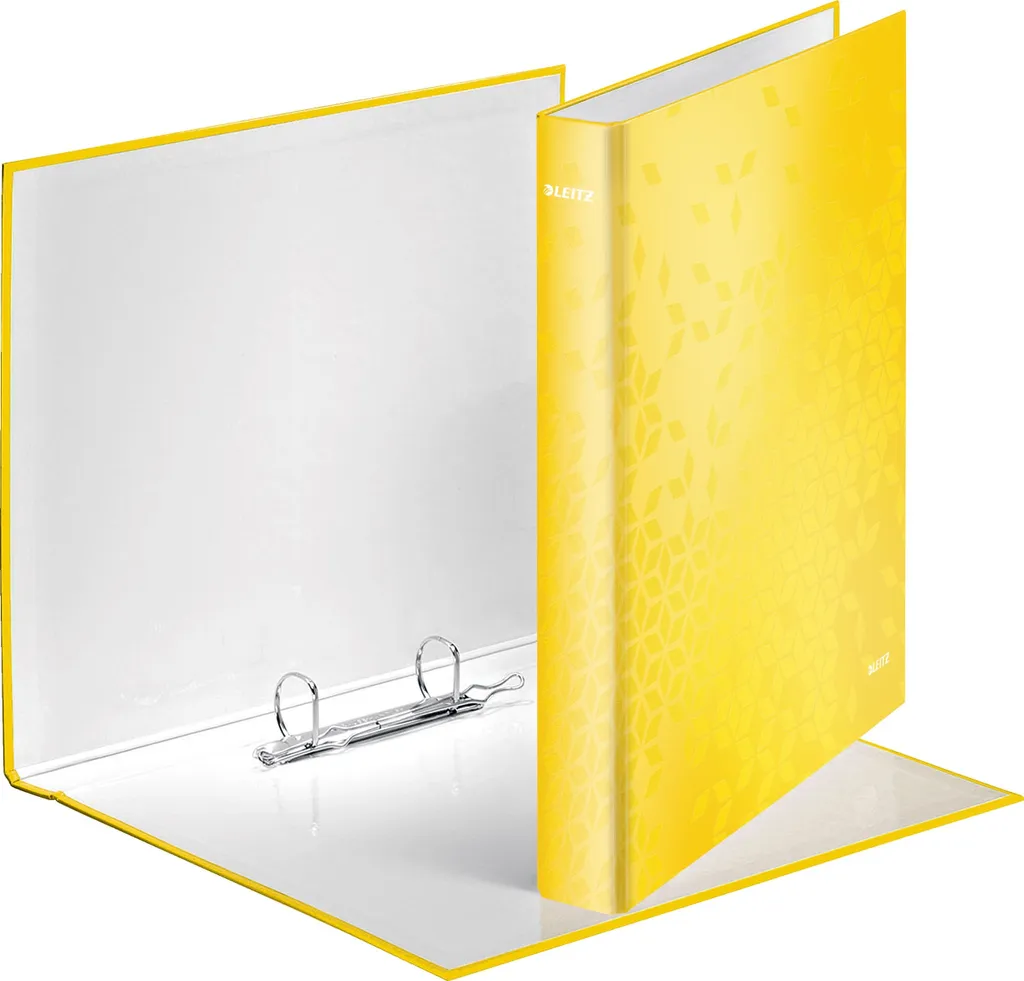 Classeur PP durable 2 anneaux 25mm Jaune WOW, pack 10 A4+ pour bureaux