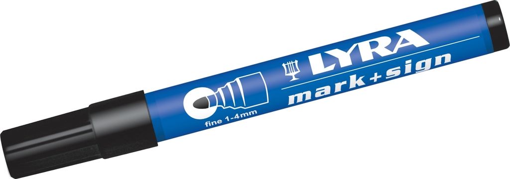 Permanent-Marker schwarz 4-12 mm