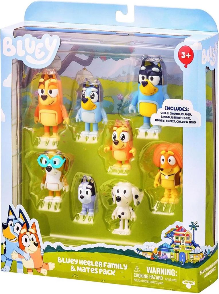 Moose Toys BLUEY figure 8-pack mega pack Immagine del prodotto 