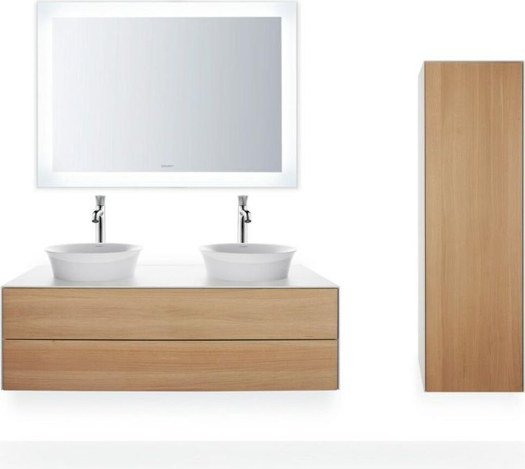 Duravit White Tulip Halbhochschrank, Breite 400 x Tiefe 360mm, eine Tür Anschlag links Tip-on Öffnung, WT1332LH536