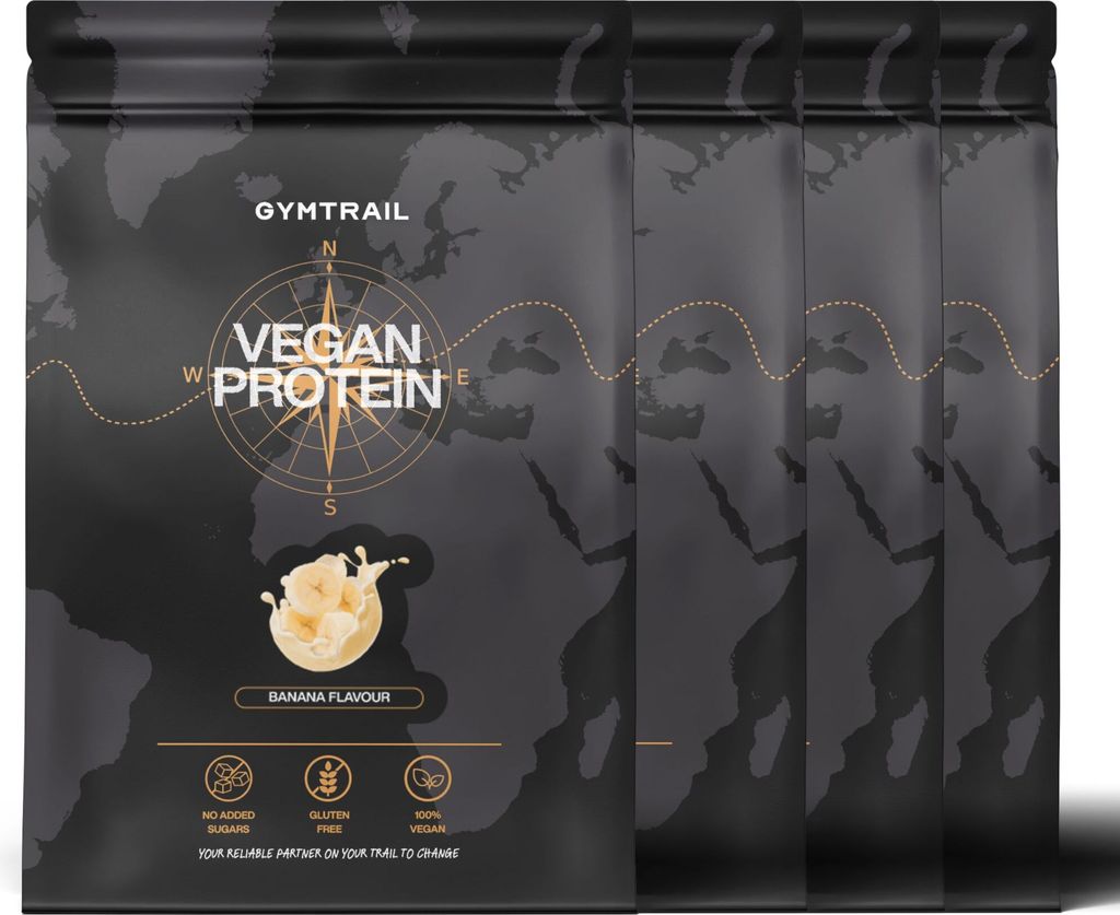 GYMTRAIL Veganes Eiweißpulver aus Erbsenprotein 2000g | Pflanzliches Proteinpulver mit essenziellen Aminosäuren | Ohne Soja und Süßungsmittel...