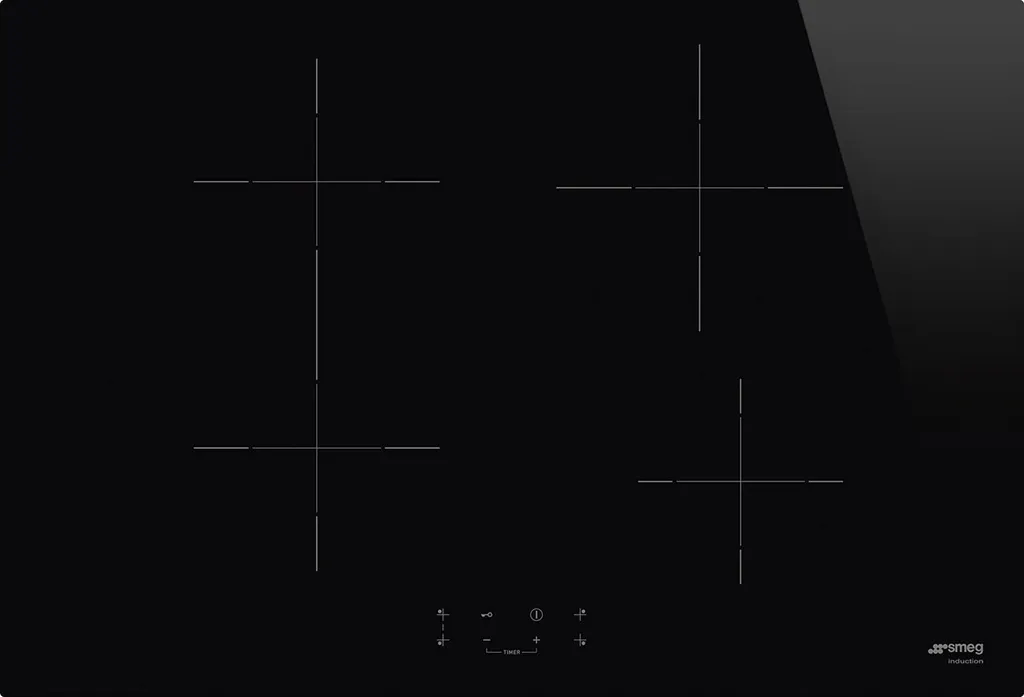 Table de Cuisson Induction 4 Feux Smeg SI1B2742D Encastrable 75 cm Noir