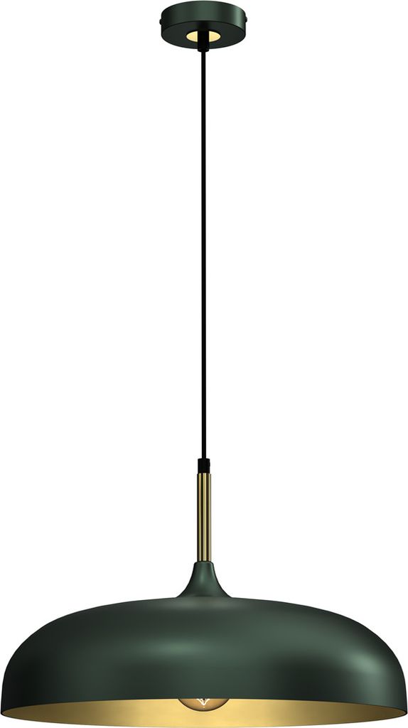 Lincoln Vert/Or Suspension 1Xe27 45Cm Plafonnier Lampe à Image du produit 