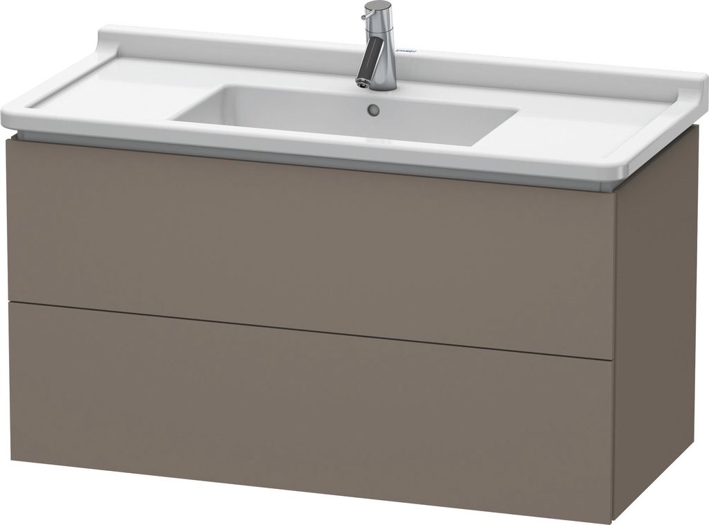 Waschtischunterbau L-CUBE 469x1020x558mm flannel grey Produktbild 