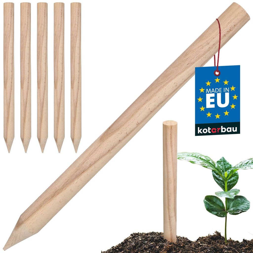 KOTARBAU® 5 Pezzi Pali in Legno 40 cm Pali per Orto Tutori Immagine del prodotto 