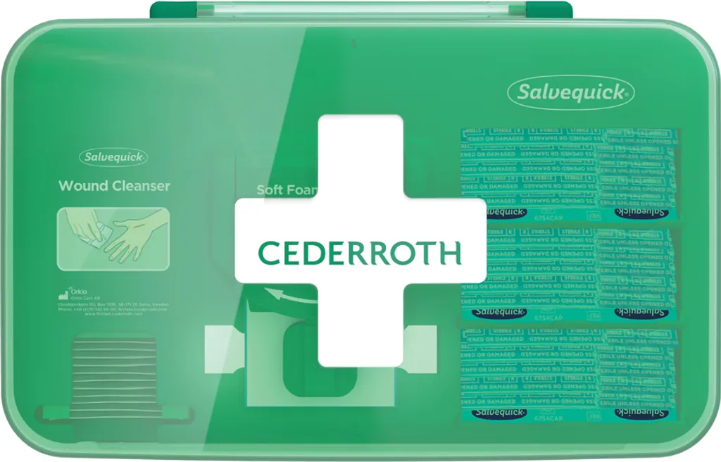 Cederroth Wound Care Dispenser Blu: Kit Pronto Soccorso per Alimenti