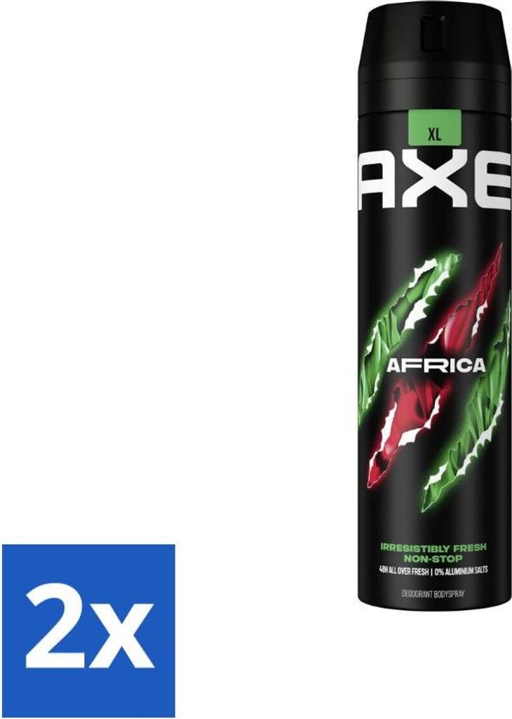 AXE - Deodorant Spray - Africa - Orange & Sandelholz - Verführerisch Frisch - 200 ml - Vorteilspack - 2 Stücke