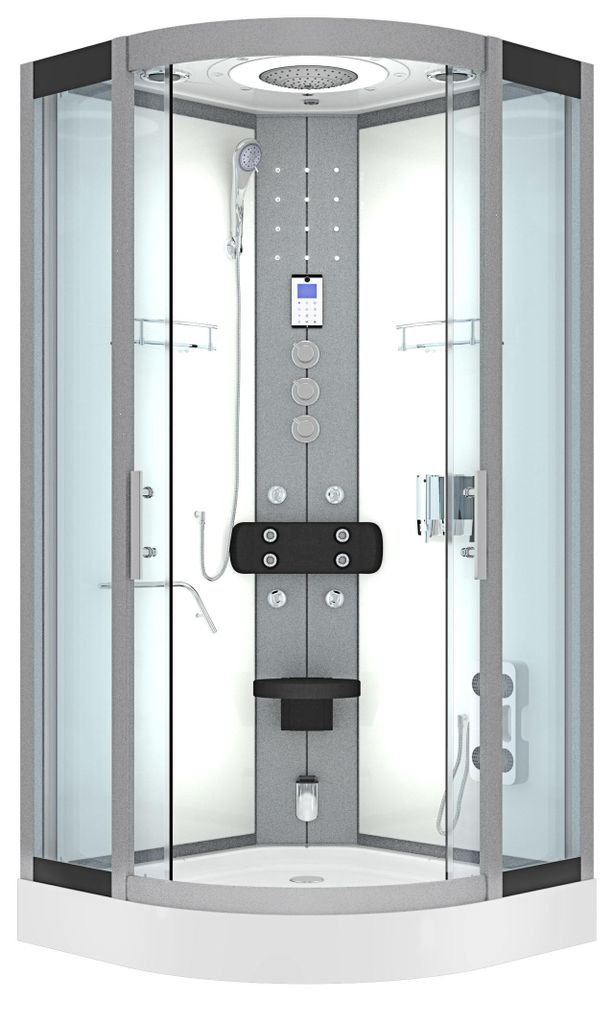 Dampfdusche Dusche Duschkabine D58-00T3 Duschtempel Sauna 80x80 cm