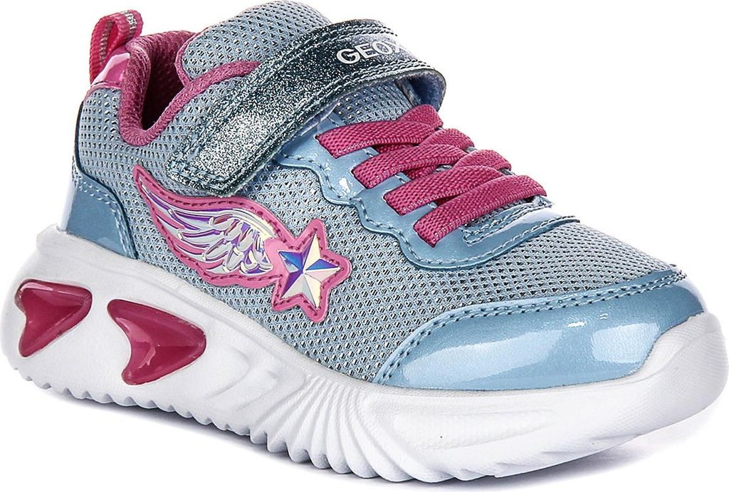 Geox J Assister G B In Blue Pink For Kids – 13 UK - 32 EU - 1 US / Blue Pink