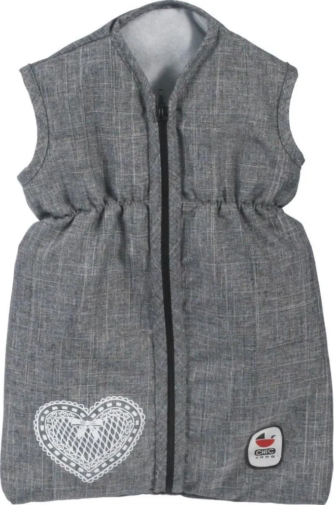 Sac de couchage pour poupées jeans grey - Accessoire literie 42 cm