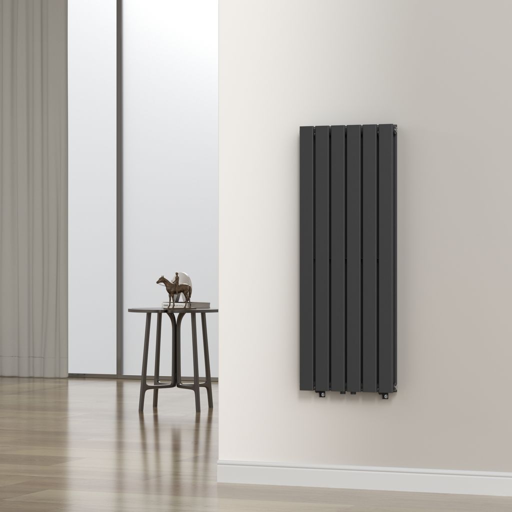 Radiatore a pannello 'Nore' Nero 120x45cm Doppio strato Immagine del prodotto 