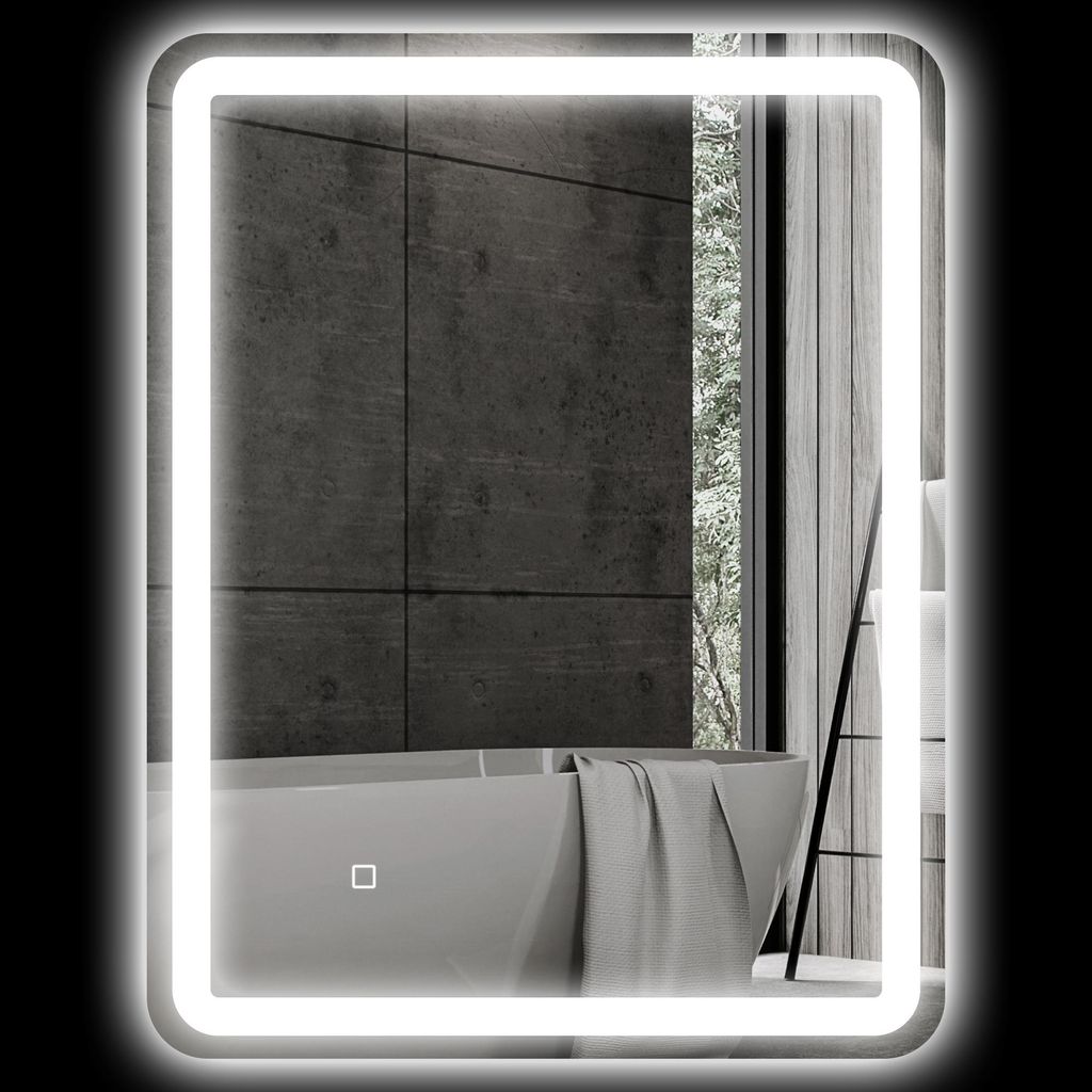 HOMCOM Badspiegel, 60 x 80 cm, LED-spiegel voor de badkamer Productafbeelding 