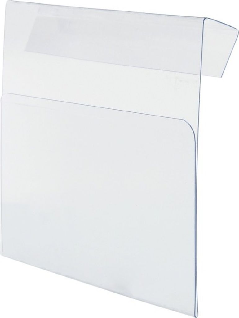 Hartkunststofftasche für Aufsatzrahmen mit Klemmhalterung, in verschiedenen Größen verfügbar, Format DIN A4 quer, Maße 300 x 210 mm, Verpackun...