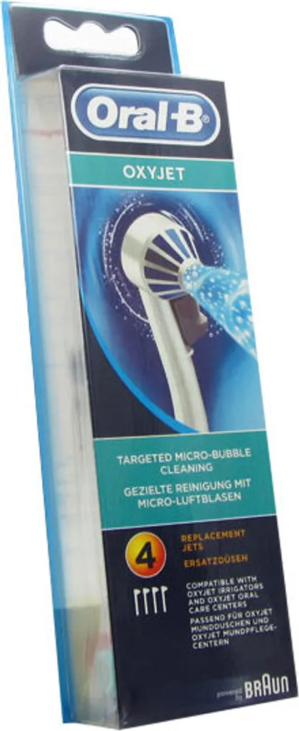 Oral-B OxyJet Lot de 4 canules de rechange pour hydropulseur dentaire - 19