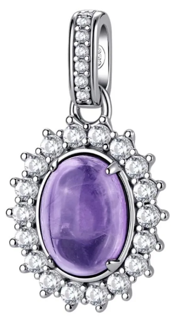 Pendentif améthyste et argent véritable, collier chic pour femme