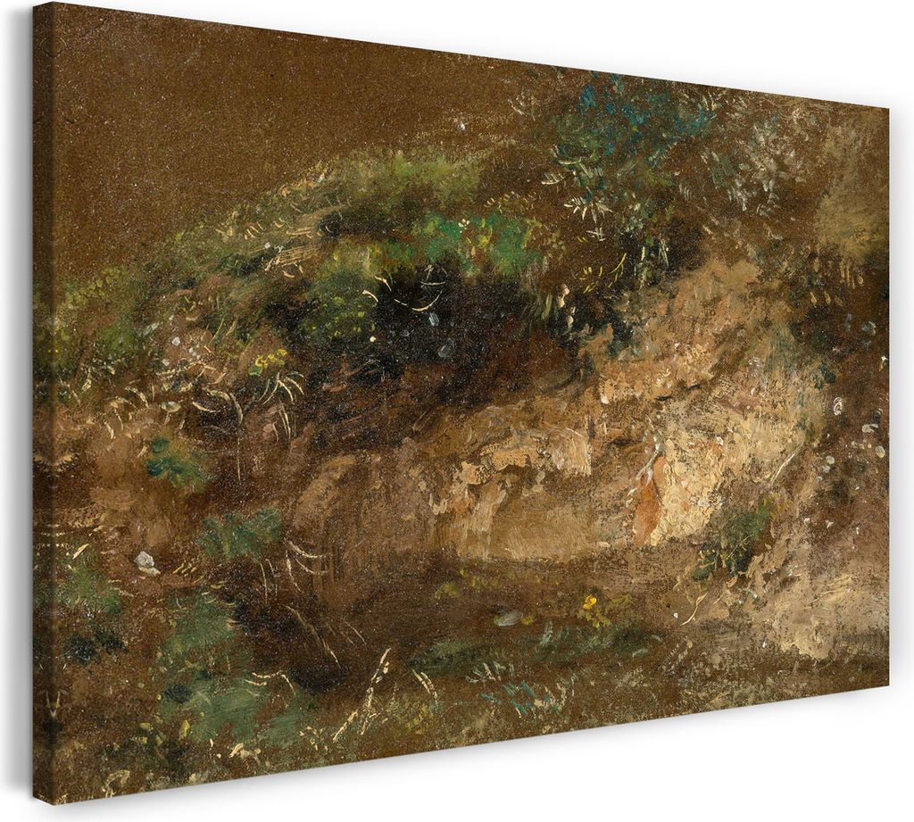 Leinwandbild (120x80cm): John Constable - Das Gestrüp, echter Holz-Keilrahmen inkl. Aufhänger, handgefertigt in Deutschland