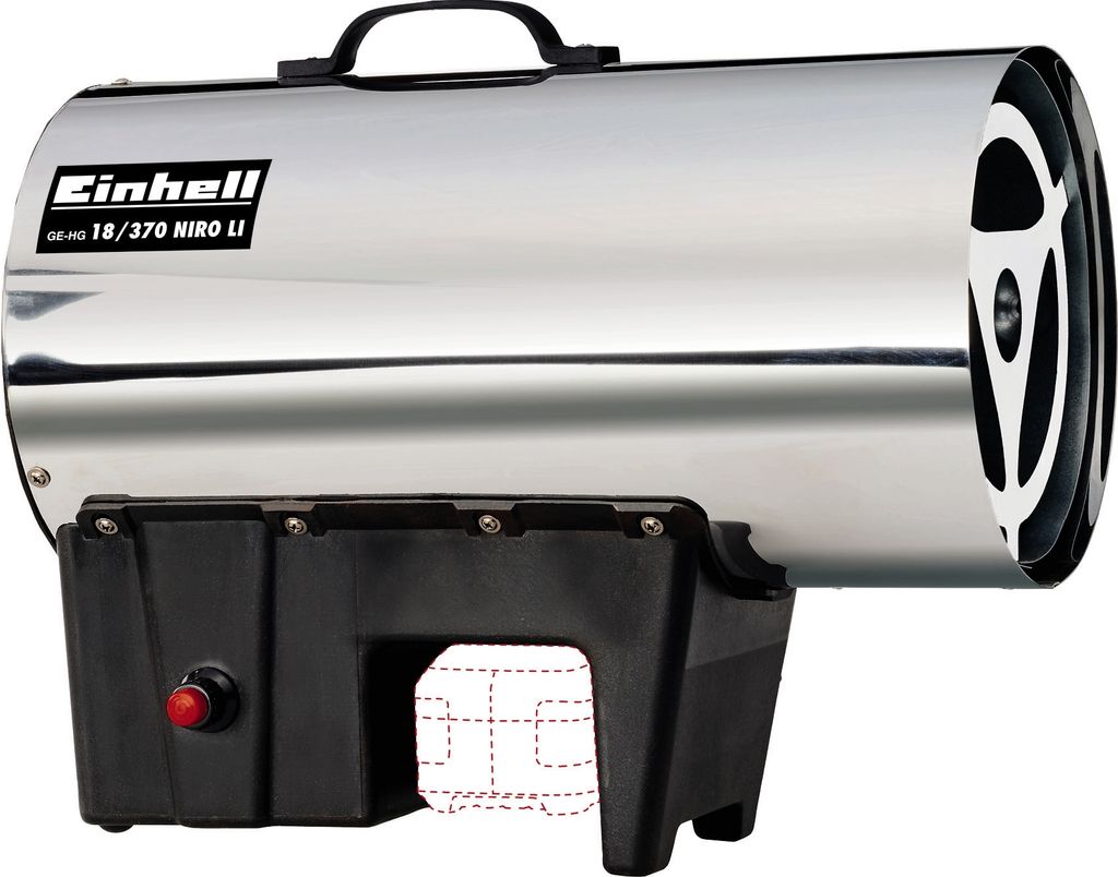 A studio shot of a portable heater.