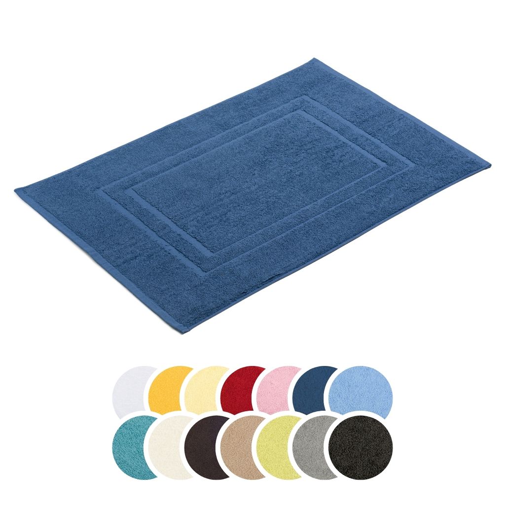 liebling Badvorleger, 100% hochwertige Baumwolle, Serie Borkum, 650 gr. / m², 50 x 70 cm, 60 Grad, -, schnelltrocknend, kobaltblau