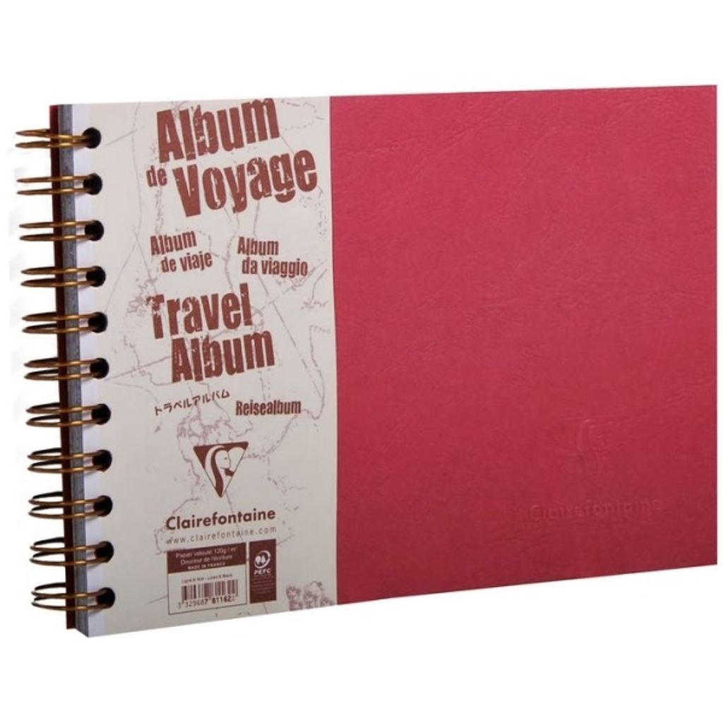 Clairefontaine Reisealbum AgeBag A5 quer lin+bl 40Bl rt