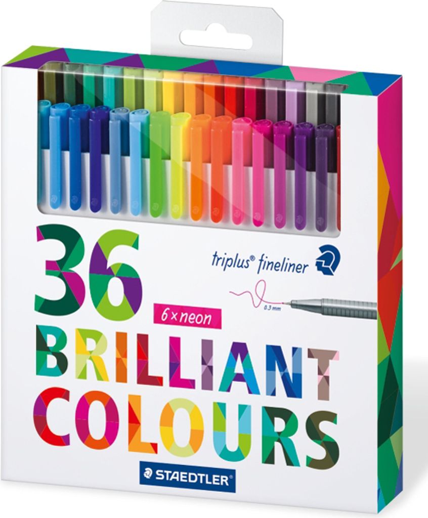 STAEDTLER Fineliner triplus BRILLIANT COLOURS 36er Etui