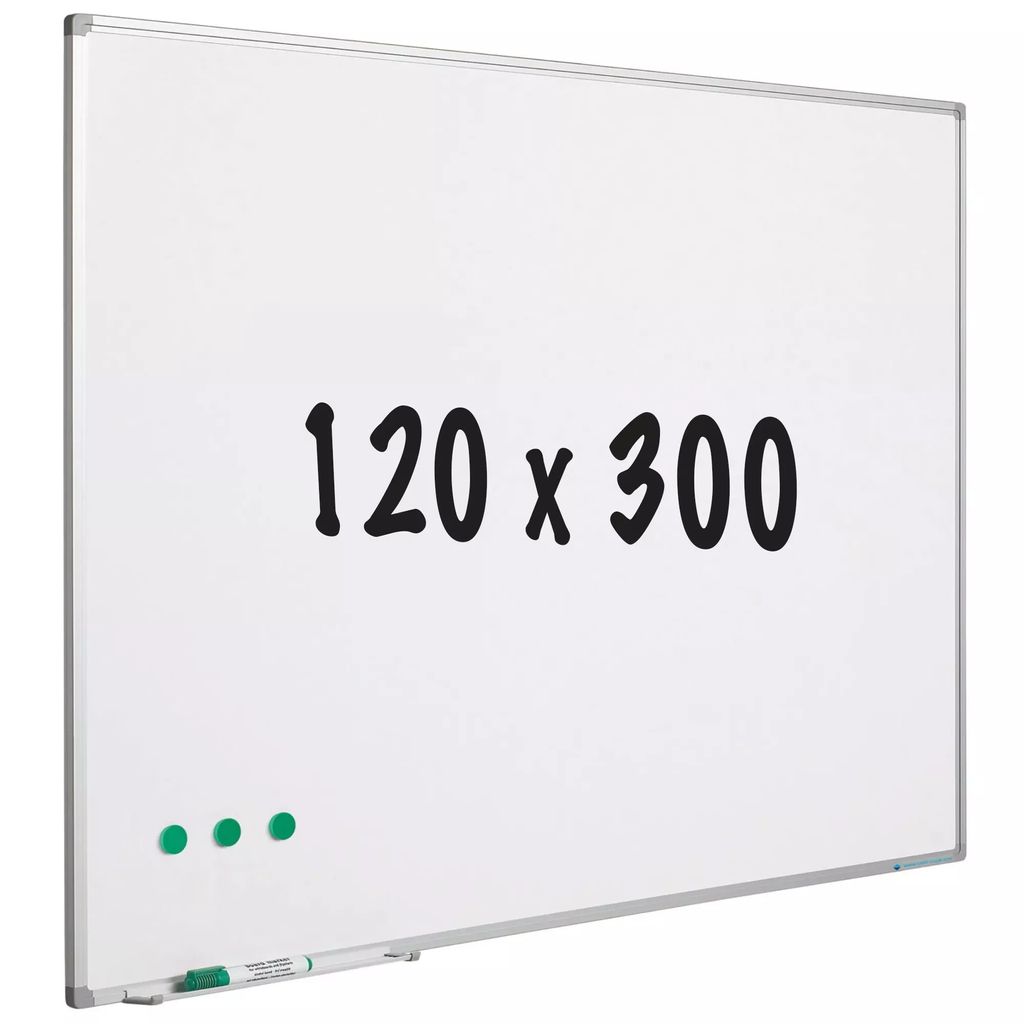Whiteboard Vargas - Lackierter Stahl - Magnetisch - Weiß - 120x300cm