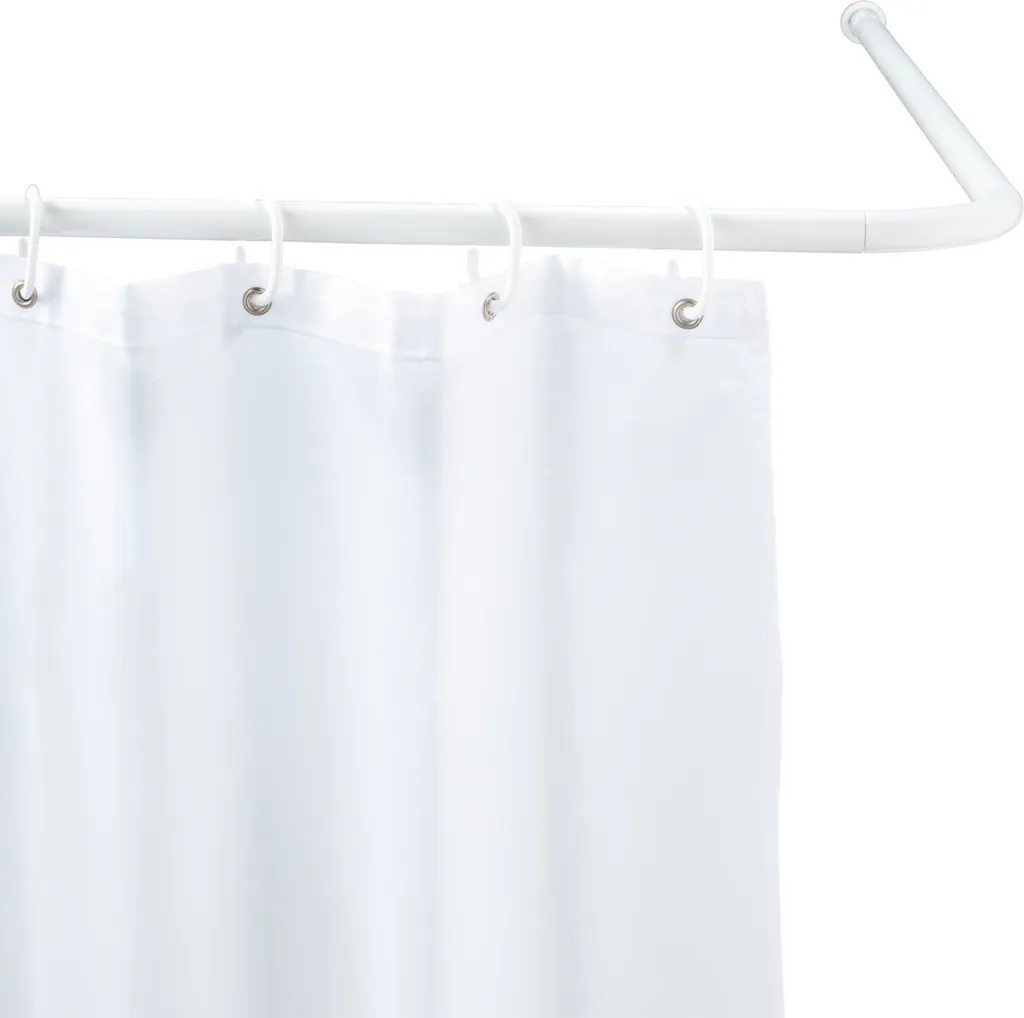 Asta Tenda Doccia Angolare WENKO Bianco Universale per Bagno Moderno