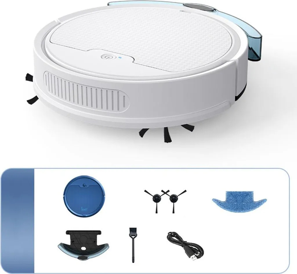 Aspirateur Robot Autonome INF Blanc : Grand Réservoir et Contrôle via APP