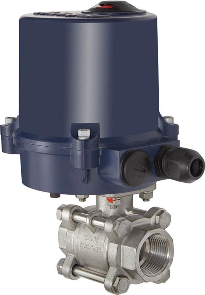 Riegler 2-Wege-ES-Kugelhahn, elekt. Stellantr., 230 V AC, 50 Hz, Rp 1 1/2