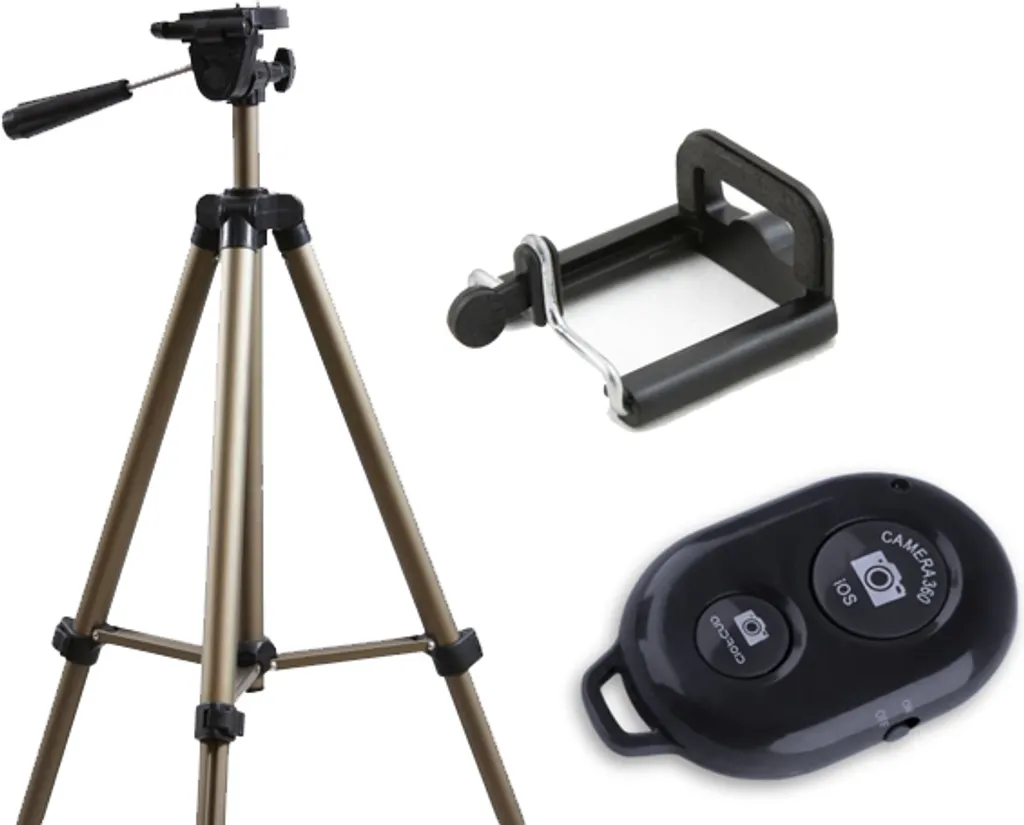 Support Smartphone Selfie WT-3130 avec Télécommande Bluetooth Noire