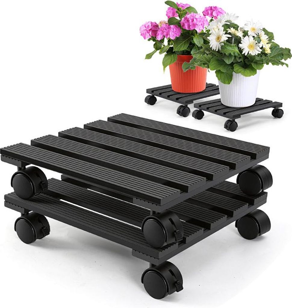 Faziango 2X WPC Pflanzenroller 30cm, Blumenroller Tragkraft Produktbild 