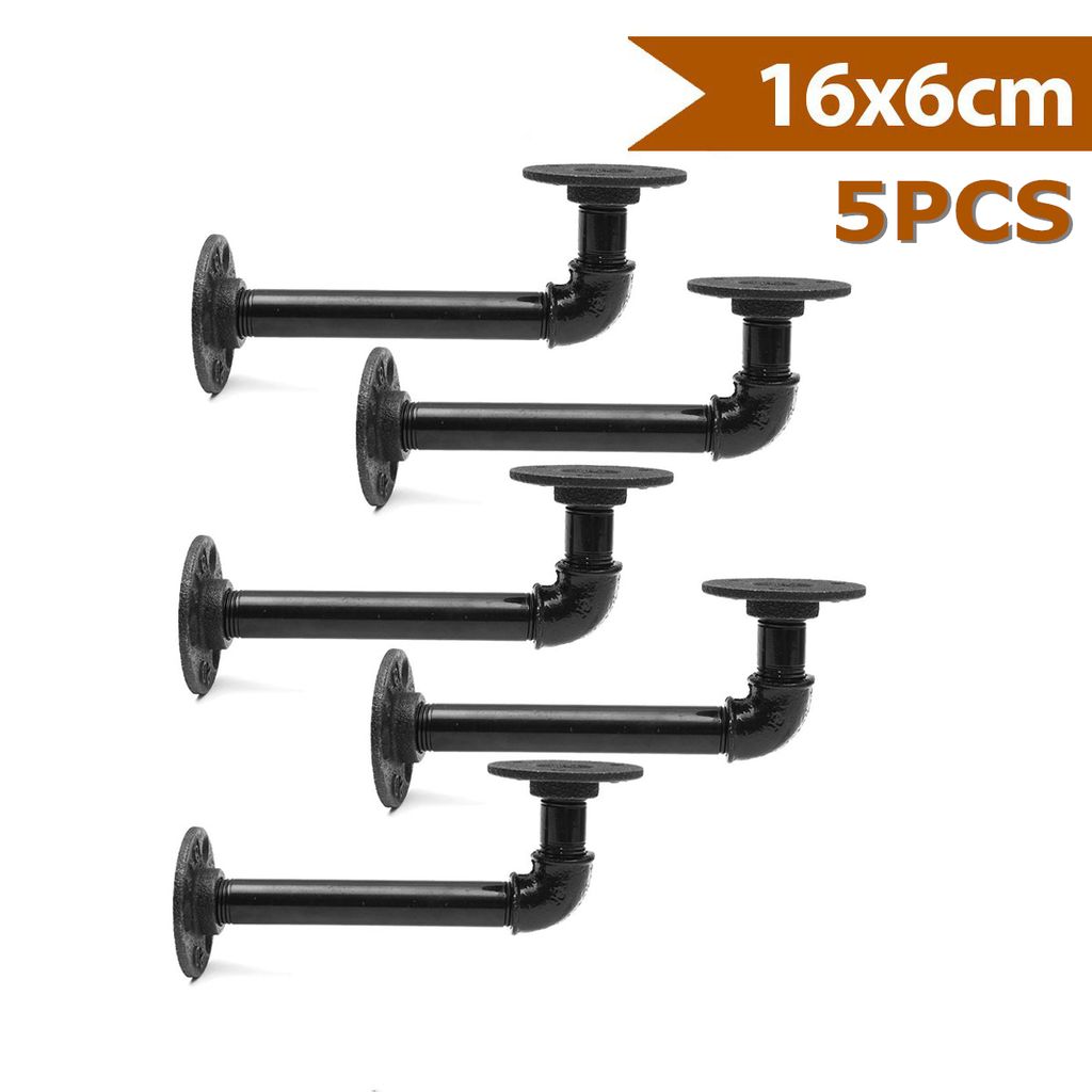 Industrieller Kleiderständer Aus Goldfarbenem Rohr – 4 Stück, 20.3 Cm, Wandmontage, Robustes Metall-Set