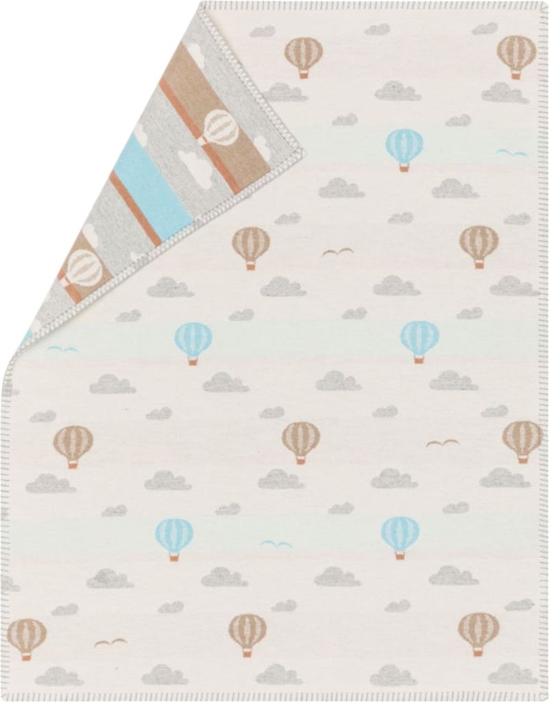 David Fussenegger Babydecke Lena 'Ballons' 70 x 90 cm Rohweiß