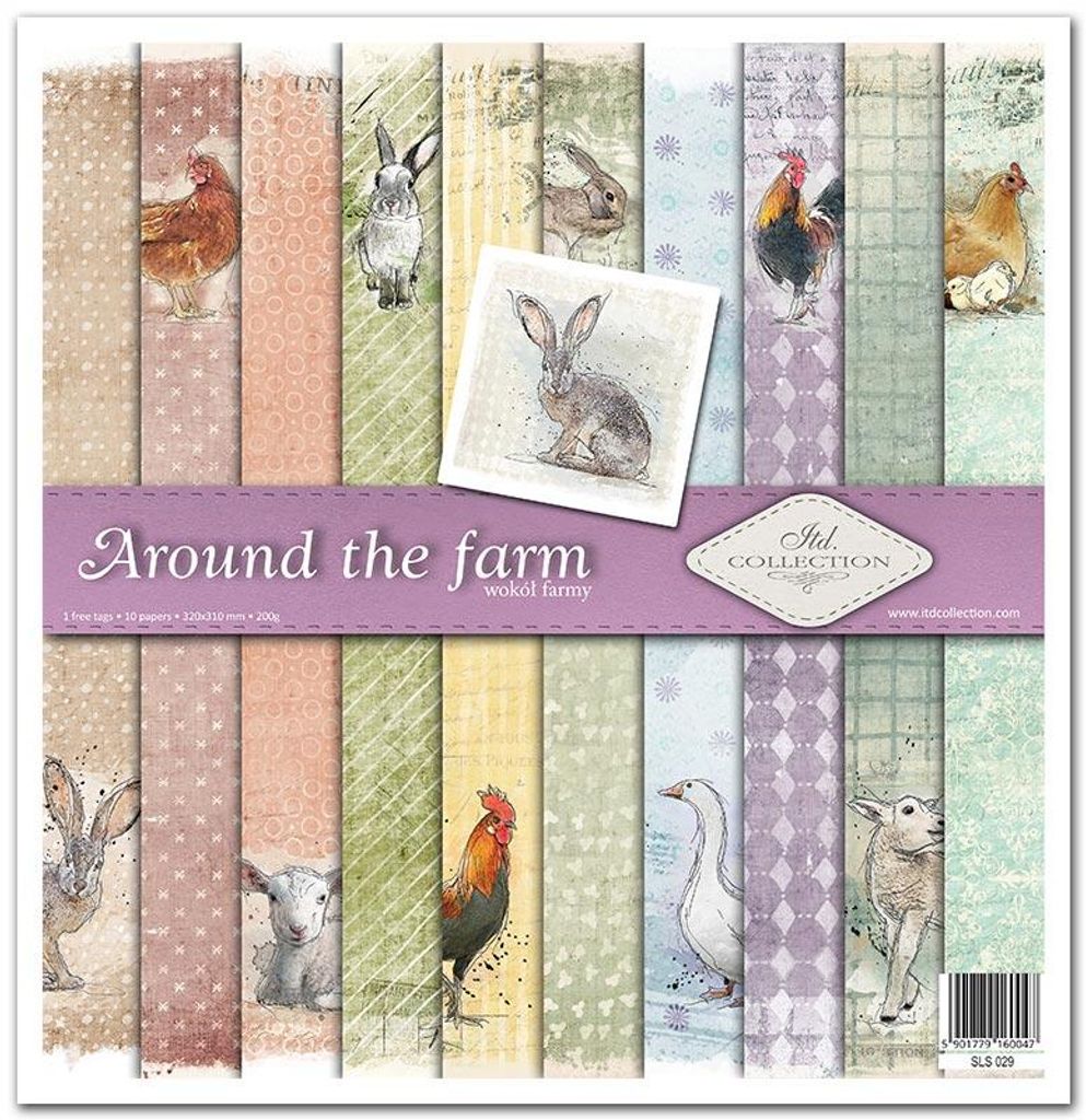Scrapbooking-Papier Set 30×30 cm – SLS-029 Around the Farm Produktbild 