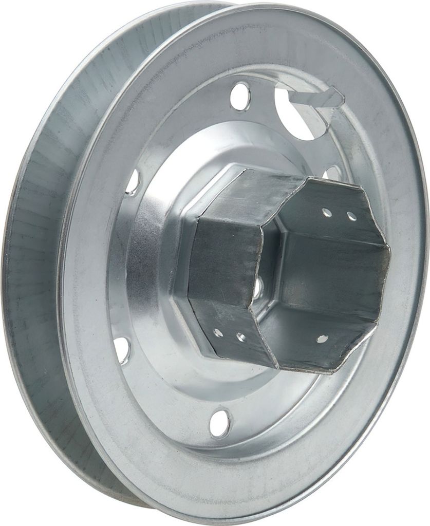 Rollladengurtscheibe aus Metall mit Metalldorn 180x60. 18 / 22 mm Band.