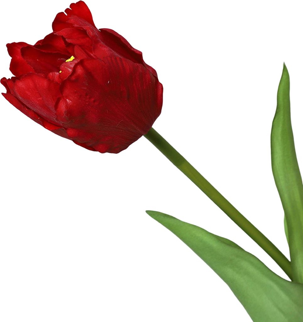 Realistische Simulation Tulp ohne Bewässerung frischer Halten Blumenarrangement Künstliche Blumen Schieße Requisiten-Rot