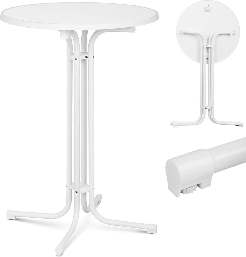 Stół Stolik Barowy Okrągły Wysoki Składany Śr. 80 Cm Wys. Zdjęcie produktu 