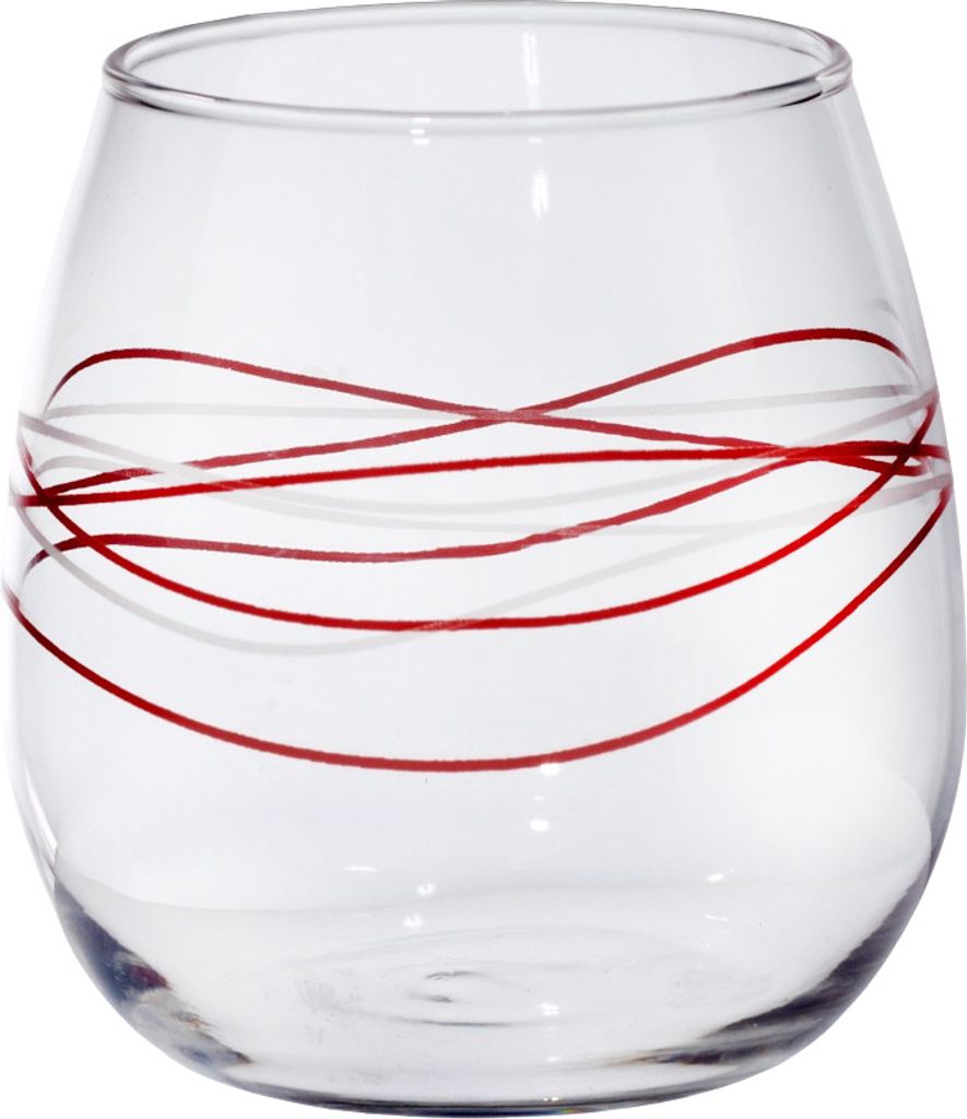 Trinkglas Stemlessline Rot Produktbild 