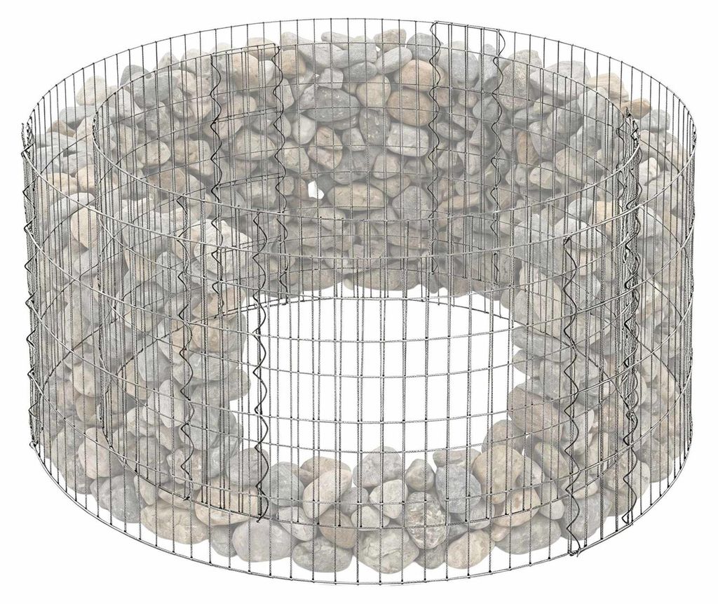 Okrúhly oceľový gabión na výsadbu, 90x40 cm Obrázok produktu 