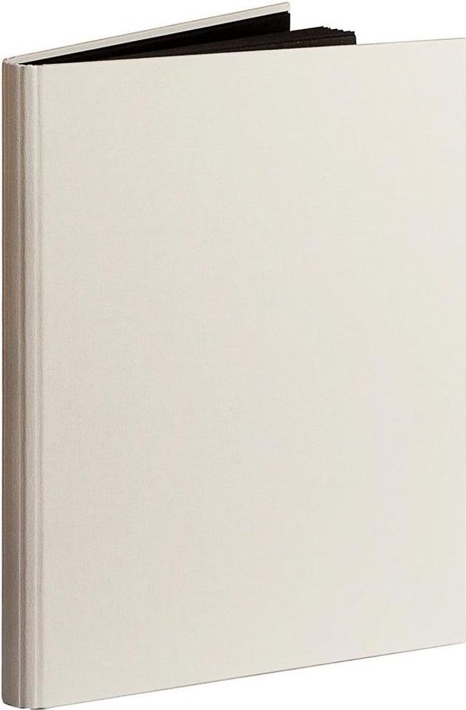 HNFD Fotoalbum BELDA Leinen 22x29,7 cm ivory 30 schwarze Seiten