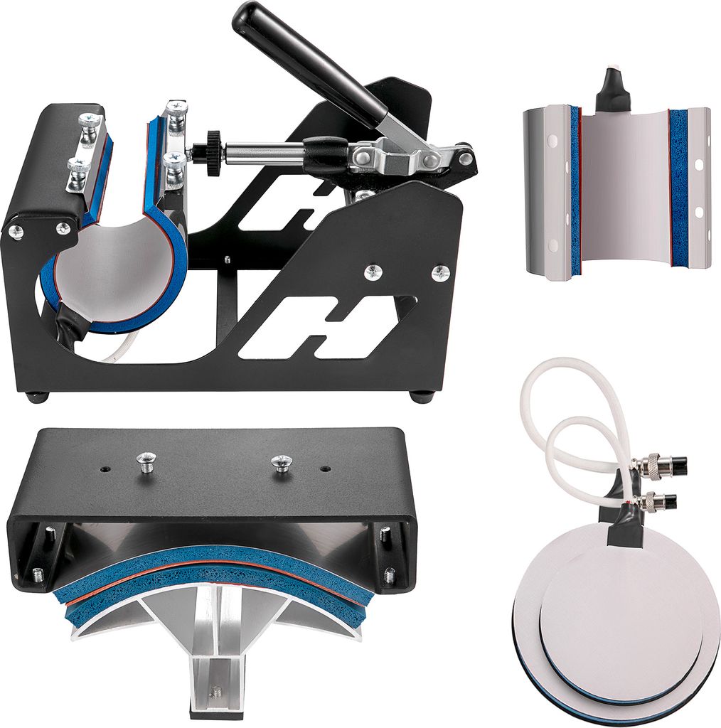 SucceBuy Wärmepresse 6 in 1, 38 x 30 cm, multifunktionale Wärmeübertragungsmaschine für T-Shirts, Tassen, Hüte, Plattensublimationsdruck, 110 ...