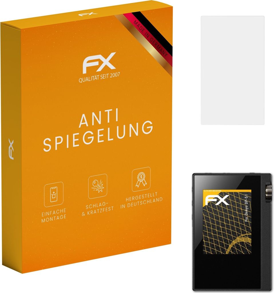 atFoliX FX-Antireflex 3x Schutzfolie kompatibel mit Onkyo DP-S1 Displayfolie