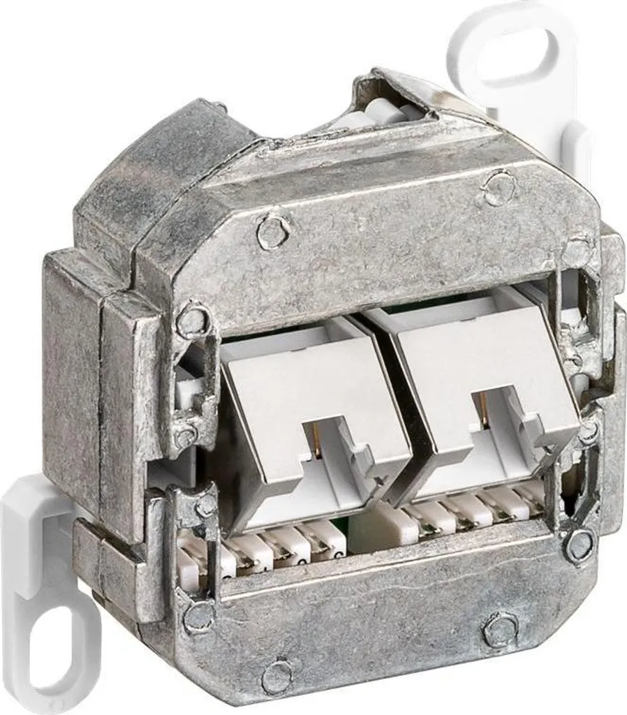 Prise RJ45 murale double Allteq pour brancher PC et décodeur TV - 2