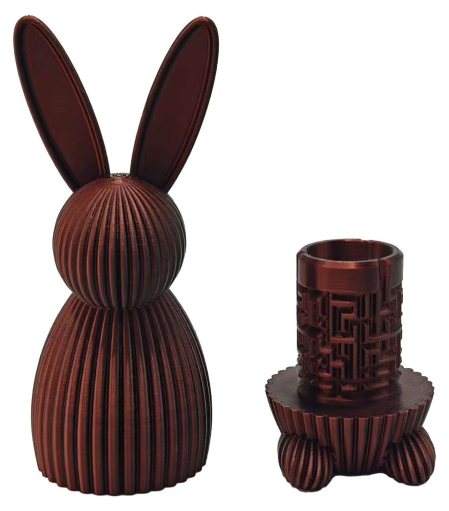3D-gedruckte Hasenfigur mit verstecktem Fach, hasenförmiges Labyrinth, Geschenkbox, pädagogisches Stressabbau-Puzzle, Tierisches Ostergeschenk
