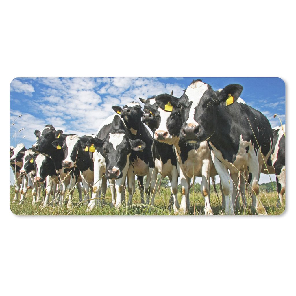 MuchoWow Mauspad Mousepad Kühe - Gras - Wiese - Tiere 60x30 cm - Mousepads - Maus Mat - Pad - Mausunterlage - Nachhaltig