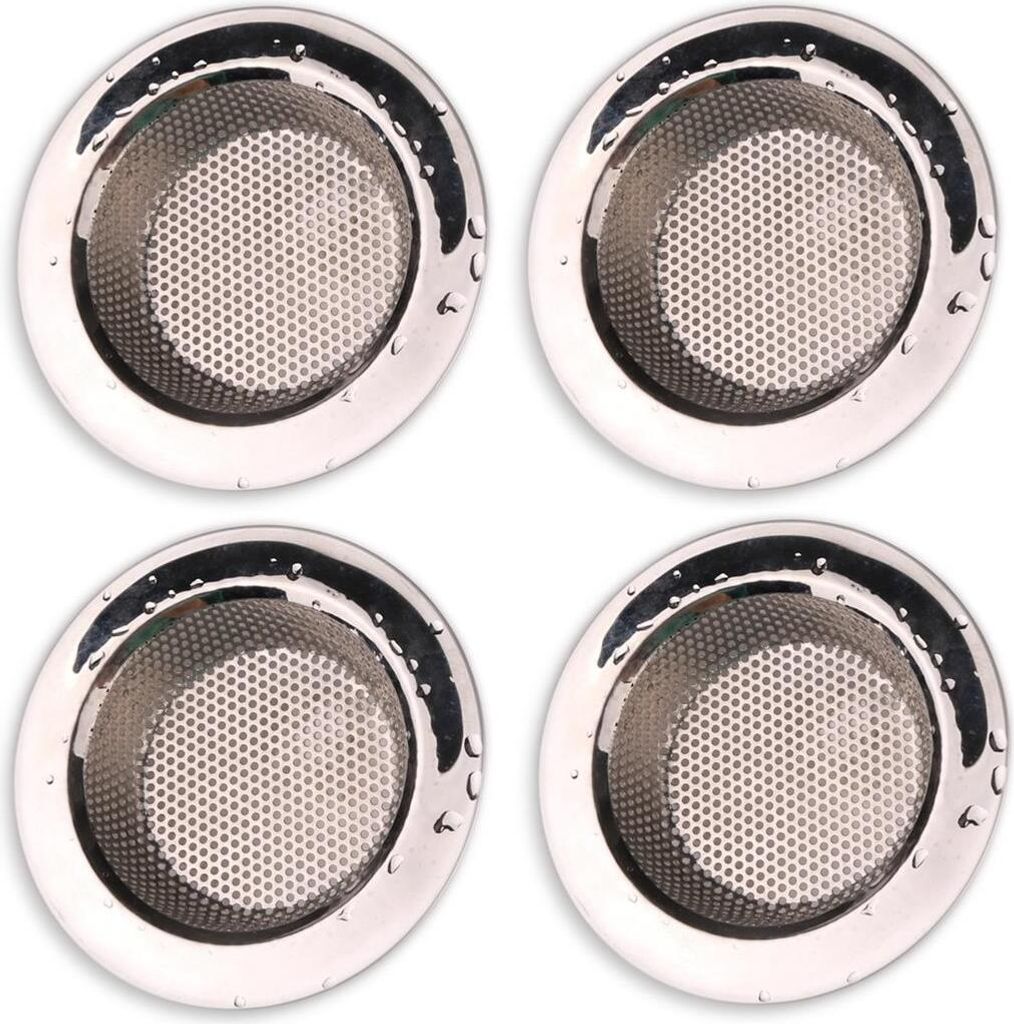 4er Pack Abfluss Sieb Fein Küche zur Vermeidung von Verstopfung Haarsieb aus Edelstahl für Waschbecken, Dusche rostfreier Spülbeckensieb Ø - 7,...