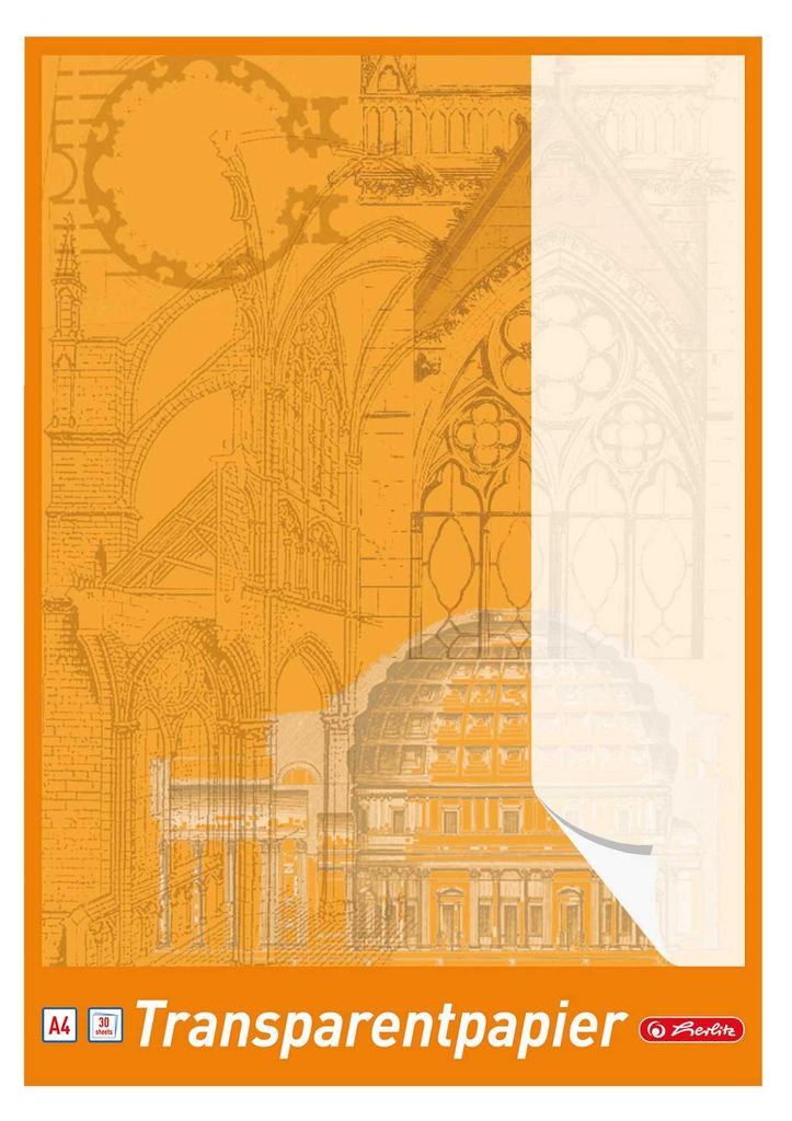 Herlitz 696401, Orange, 30 Blätter, A4, 65 g/m², Papier, 1 Produktbild 