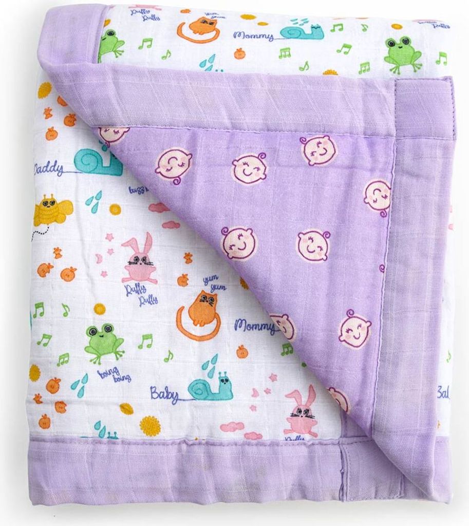 Milk&Moo Freunde Musselin-Babydecke, , 100% Baumwolle, 4-lagige Musselin-Decke, ultraweich, leicht, geschlechtsneutral, für Kleinkinder Mädchen ...