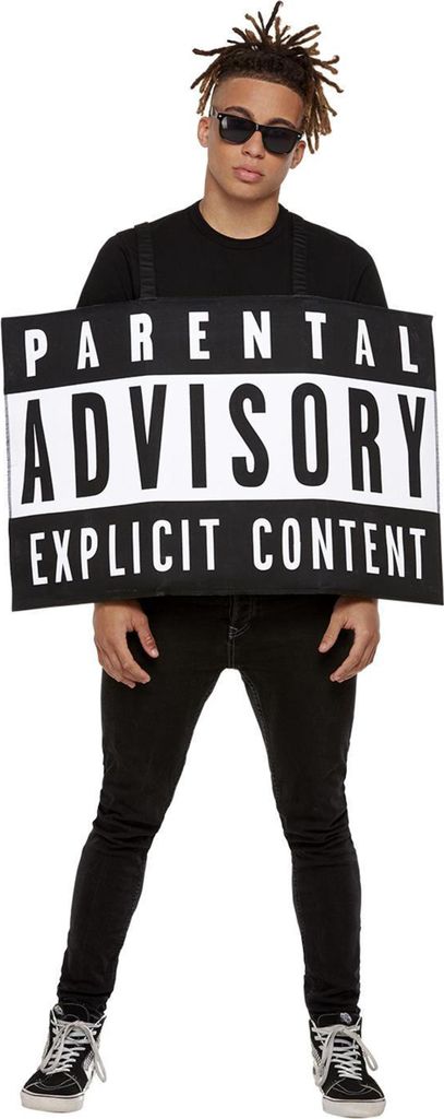 Humorvolles Kostümaccessoire Parental Advisory für Erwachsene - Einheitsgröße